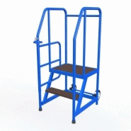 Escabeau mobile avec accès sécurisé 2 marches Escabeau mobile avec accès sécurisé 2 marches
