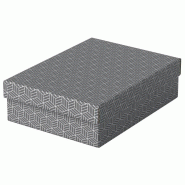 Esselte Boîte de rangement & cadeau Home M, set de 3, gris - gris en carton 628285