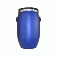 Fût ouverture totale 60l avec couvercle cerclage métallique - BLEU - bleu 3700242109147 Fût ouverture totale 60l avec couvercle cerclage métallique - BLEU - bleu 3700242109147