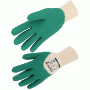 Gants latex rosiers - taille 9 - double trempé, finition crêpée, traitement Actifresh_0
