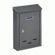 Helloshop26 - Boîte aux lettres murale vintage compacte serrure sécurité 30,5 x 21 x 7 cm en fer noir 13_0009963 - noir 3000244968804