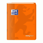 Oxford Lot de 10 Cahier EasyBook piqué 17x22, 96p./48 feuilles 90g/m², Séyès, coloris orange - 3020120119489