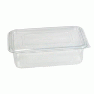 Packnwood FHC - 300Pcs - Barquette plastique PET rectangulaire transparente avec couvercle attaché - 230x175x70mm - 1850ml - recyclable et compatible congélateur Packnwood FHC - 300Pcs - Barquette plastique PET rectangulaire transparente avec couvercle attaché - 230x175x70mm - 1850ml - recyclable et compatible congélateur