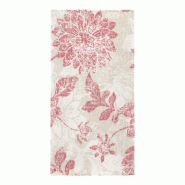 Papstar 50 serviettes « ROYAL Collection » pliage 1/8, 40 cm x 40 cm, bordeaux, « Flowers » - rouge papier 37377-P