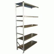 Rayonnage léger RACK Galvanisé H2500 - acier galvanisé - 5 niveaux de tablettes_0