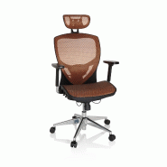 Siège de bureau / Fauteuil de direction VENUS ONE, tissu maille orange hjh OFFICE - orange polyester 657020
