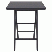 Table pliante d'extérieur Sorgues en polypropylène noir Table pliante d'extérieur Sorgues en polypropylène noir