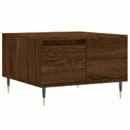 VidaXL Table basse chêne marron 55x55x36,5 cm bois d'ingénierie Modèle Flex Panorama Horizon - 830755