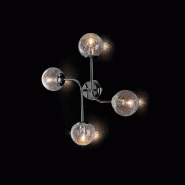 Bonetti Illumina Ikarus Plafonnier en fer chromé poli 4 lumières L.63x59 BL213-PL4-CR - gris 8050713215491
