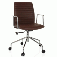 Chaise de bureau / fauteuil de direction VEMONA 30 PU marron hjh OFFICE - marron plastique 601016