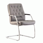 Chester chaise de conférence en eco-cuir gris