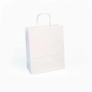 Clairefontaine 25 sacs cadeaux 220x100x270, kraft lisse 100 g/m², coloris blanc - blanc 395708C