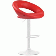 CLP Tabouret de bar Olinda en similicuir Rouge/Blanc - rouge polyester 315777 CLP Tabouret de bar Olinda en similicuir Rouge/Blanc - rouge polyester 315777