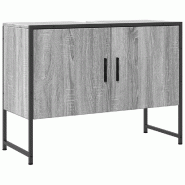 Helloshop26 - Armoire lavabo de salle de bain moderne design peu encombrant 80 x 33 x 60 cm en bois sonoma gris 02_0049458 - gris métal 3000235851696