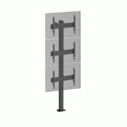 KIMEX Support TV sur pied 3 écrans 40''-65'' Hauteur 240cm à visser noir - noir 3700685426085 KIMEX Support TV sur pied 3 écrans 40''-65'' Hauteur 240cm à visser noir - noir 3700685426085