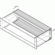 SCHROFF EuropacPRO Capot arrière pour joint CEM en acier inoxydable, 3 U, 84 HP