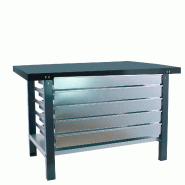 SimonRack Établi industriel avec 5 tiroirs, 1200x730 mm, haute rigidité structurelle, Charge 700 kg, Noir - BT-6 PRO - noir métal 8425437126222