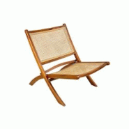 SIT Möbel Chaise pliante | Assise et dossier avec tressage en rotin | Bois de teck | L 70 x P 21 x H 107 cm | Naturel - beige multi-matériau 05358-01 SIT Möbel Chaise pliante | Assise et dossier avec tressage en rotin | Bois de teck | L 70 x P 21 x H 107 cm | Naturel - beige multi-matériau 05358-01