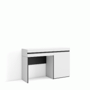 SKRAUT HOME Commode, 121x75x35 cm, Avec tiroir, Chambre à coucher, Blanc - blanc Bois manufacturé 453_9