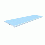 Tablette monobloc pour gondole GP25 blanc 9003 L133xP30cm