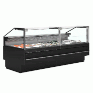 Vitrine comptoir spécial poisson 2500 mm noire -1 à +5 °C | TEFCOLD SOCA-F25090B