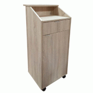 Borne d'accueil mobile d'intérieur décor Chianti Oak