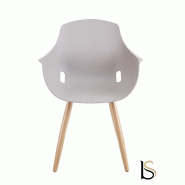 Chaise coque guada wood - taupe_0