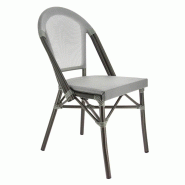 Chaise exterieure restaurant Biarritz - GRIS Chaise exterieure restaurant Biarritz - GRIS