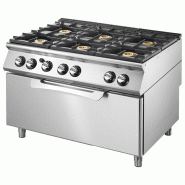 Cuisinière à gaz sur four gaz statique 6 brûleurs avec puissance 49 kw - PVS90120CFGG