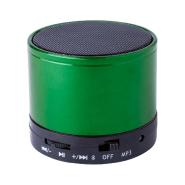 Enceinte Bluetooth - boîtier métallique - fonction main-libre, radio et MP3 - pile rechargeable intégrée - couleur vert Enceinte Bluetooth - boîtier métallique - fonction main-libre, radio et MP3 - pile rechargeable intégrée - couleur vert