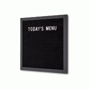 Exposiciónate Tableau Noir à Lettres 30 x 30 cm avec Cadre Noir LEBBL30x30 - noir Bois manufacturé 8596052177736