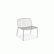 Fauteuil outdoor en métal BRIS - beige