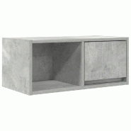 Helloshop26 - Meuble TV mural moderne pour salon espace de rangement 60 x 31 x 25 cm en bois d'ingénierie gris béton 02_0051632 - gris Bois massif 3