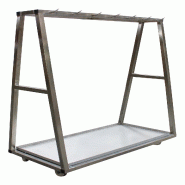 ITALCONCEPT L2G Chariot A Carcasses Inox, 1 Niveau De Barre, 1800 x 1200 x 700mm - 3616350019400