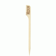 Nvase ECOLOMIQUE - 100 Pcs - Pic steak bambou "Teppo Gushi" - 9 cm, cuisson Medium (à point) - ECO210BBMED99 - Bambou NVS210BBMED99