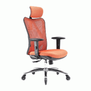 OfficeSense OS1000 Chaise de Bureau Ergonomique – Réglable, Certifiée NEN-EN 1335, Roulettes Améliorées – Orange - orange plastique 8721042800053