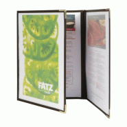 Protège-menus Crystal A4 triples (lot de 3) - 241 x 18 x 318 mm - SECURIT - 0615402165235 Protège-menus Crystal A4 triples (lot de 3) - 241 x 18 x 318 mm - SECURIT - 0615402165235
