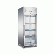 Romux® Armoire Réfrigérée Négative Boulanger 1 Porte Vitrée 74 cm avec Refroidissement Froid Ventilé en Acier Inox Capacité de 740 L - 3 Étag