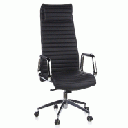 Siège de bureau / Siège de direction ASPERA 20, cuir Nappa noir hjh OFFICE - noir cuir 600900