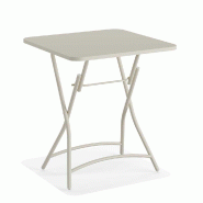 Table de bistrot pliable 60x60 cm en métal Breeze Sable