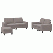 VidaXL Ensemble de canapés 3 pcs taupe tissu Modèle Zenith Jardin - 3201897