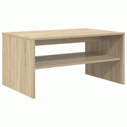 VidaXL Table basse Chêne Sonoma 80 x 50 x 40 cm Bois d'ingénierie Modèle Atlas Office Mixte - 8000278