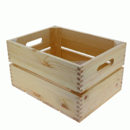 Caisse bois naturel L36xP27xH20cm