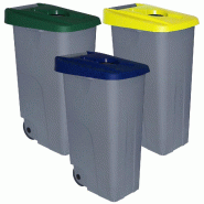 Denox - Reciclo Jeu de 3 Conteneurs à Déchets Ouverts 255L Capacité Totale en Polyéthylène de couleur Multicolore - multicolore PK3331