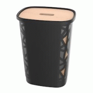 EDA Coffre à granulés à bois avec roulettes - NOIR - Jura70L