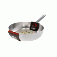 Mamù Sauteuse à pâtes en aluminium blanc avec grande poignée en fer, usage professionnel (horeca, domestique), 28 cm COTDAPADATXXXX28 - argenté a