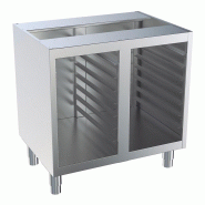 Meuble à glissière EN 60/40 en inox P 700 mm - 500