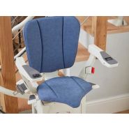 Monte-escalier pour escaliers tournants avec rail double : siège le plus ergonomique sur le marché,compact et très fiable- Platinum Curve