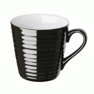Mugs Aroma Café noirs 340ml (lot de 6) - Ref CU959 - Olympia - 5050984723780