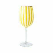 Novastyl - Lot de 3 verres a pied 43.5cl en verre jaune circus - 3256391047880